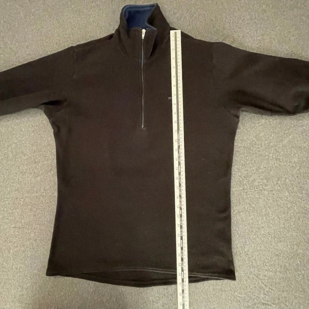 Vintage Patagonia Capilene Fleece Pullover Mens Small Black 1/4 Zip Made in‎ USA
